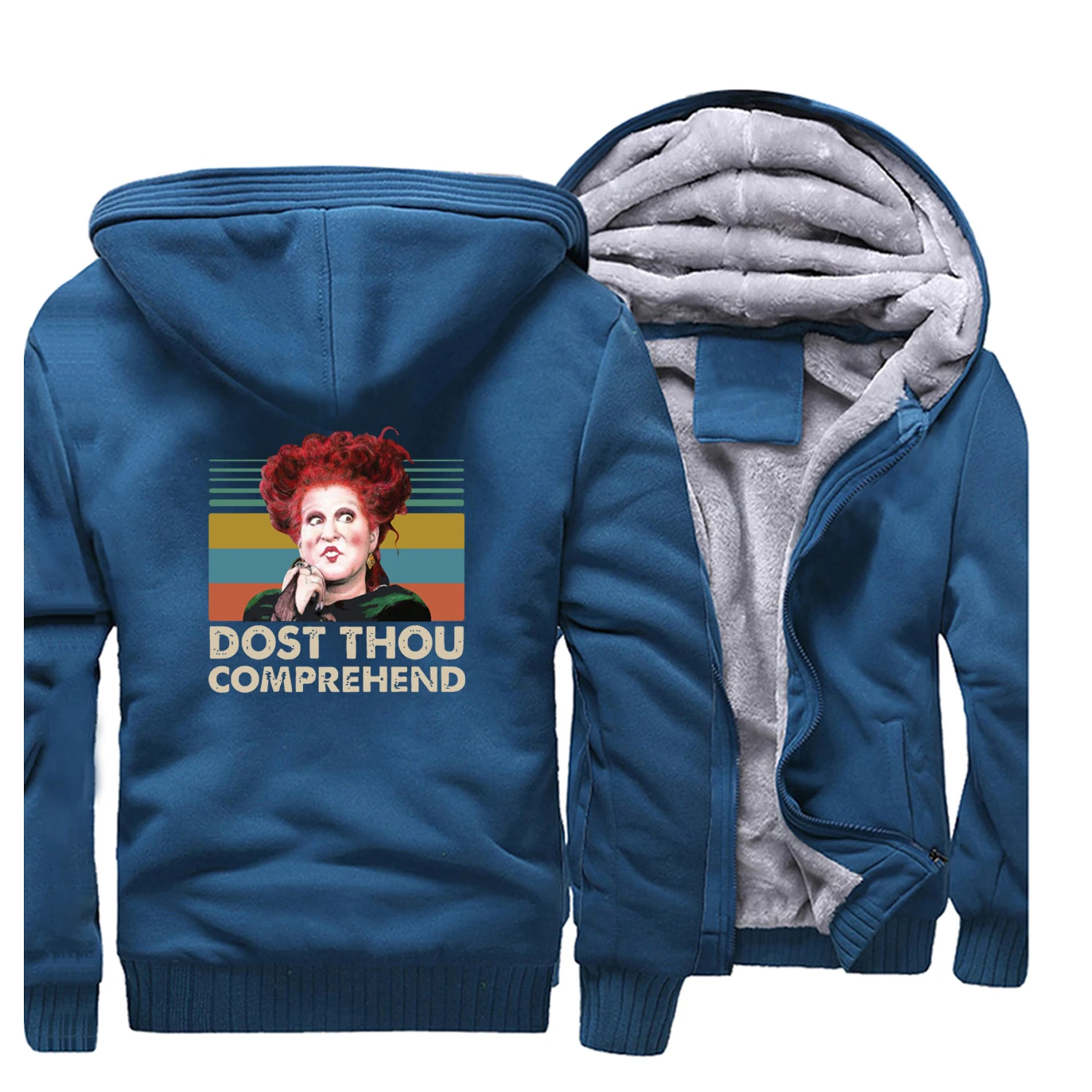 Winifred Sanderson Dost them винтажная теплая зимняя модная куртка, Толстовки, Толстовки, куртка, забавная теплая одежда - Цвет: Lake Blue