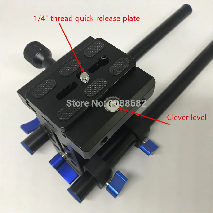 Camera Quick Release Plate 15mm Rods Rig Clamp (4)