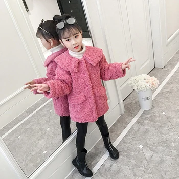 

2019 Teen Girl Boy Mid-Length Winter Autumn Overcoat Big Children Snowsuit Outerwear Teen Girls Warm Girls Coat 4-12 Years