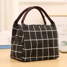 Модный клетчатый Ланч-мешок для малыша, портативный контейнер для детского питания, креативный Ланч-бокс, сумка для ланча, кулер для младенцев, рюкзак для кормления