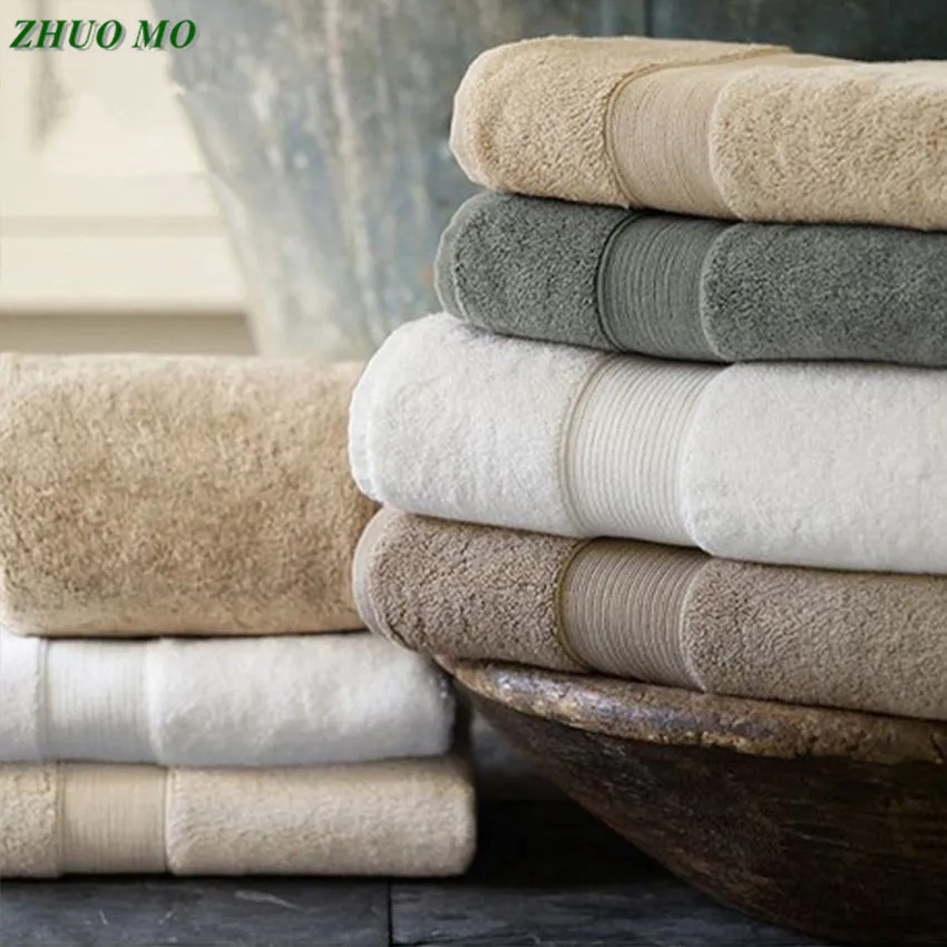 Beach-Towel SPA Terry Thick Egyptian Cotton Luxury Adults Solid for Bathroom 70--140cm