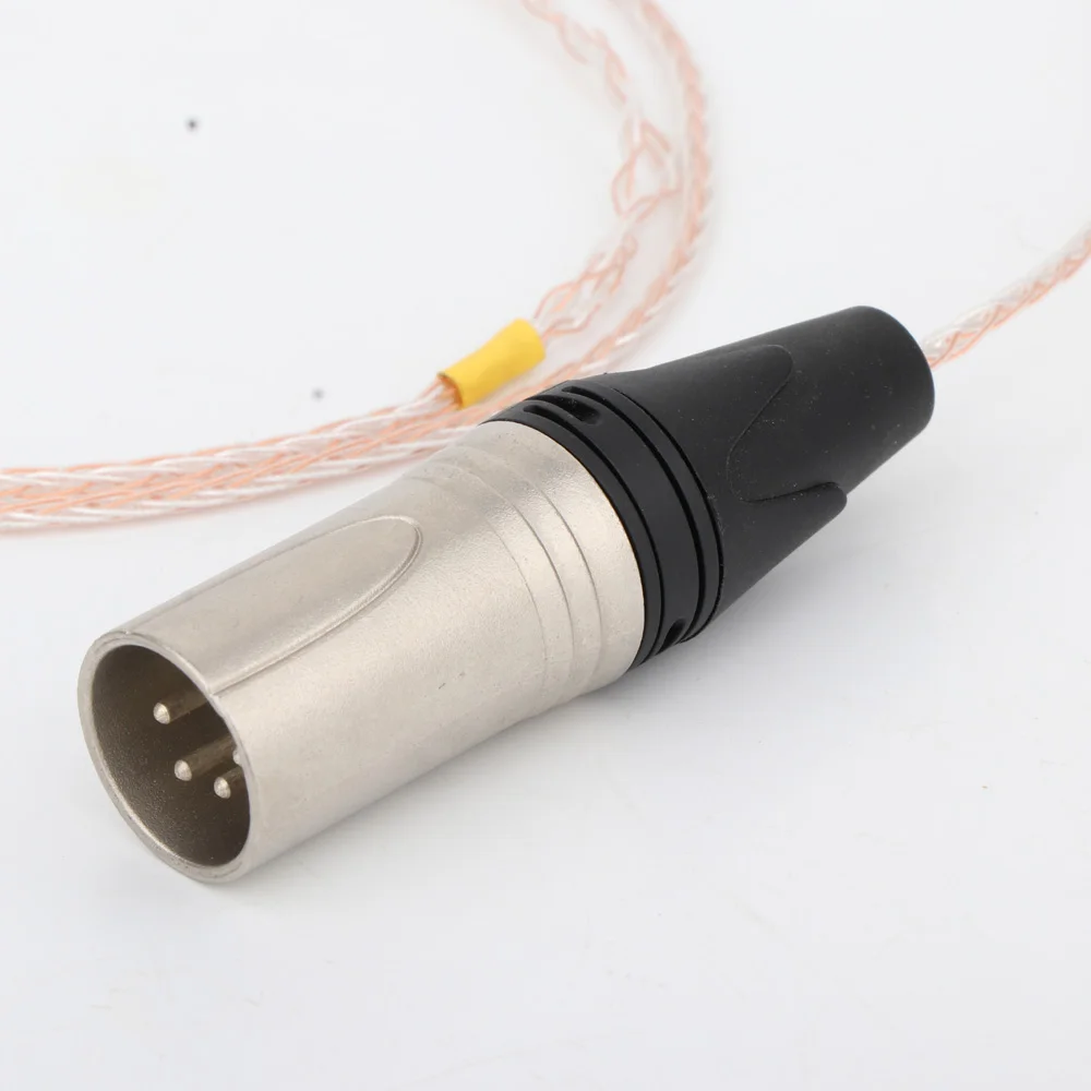 Preffair Compatible Audio Upgrade Cable Replacement for HD800 HD800S Headphone 4 Pin XLR Male Plug Replacement Upgrade Cable