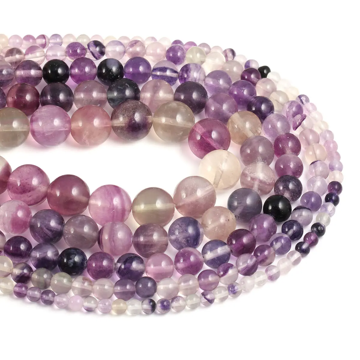 Fluorite Round Beads 4 6 8 10 12mm Temperament Natural for Jewelry Making Diy Accessories | Украшения и аксессуары