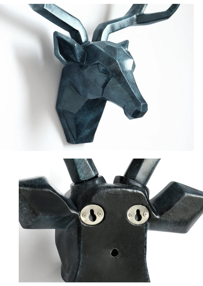 Украшение дома из смолы 3d, украшение для стены, статуя, аксессуары для украшения, абстрактная скульптура, Современная голова животного, украшение для комнаты