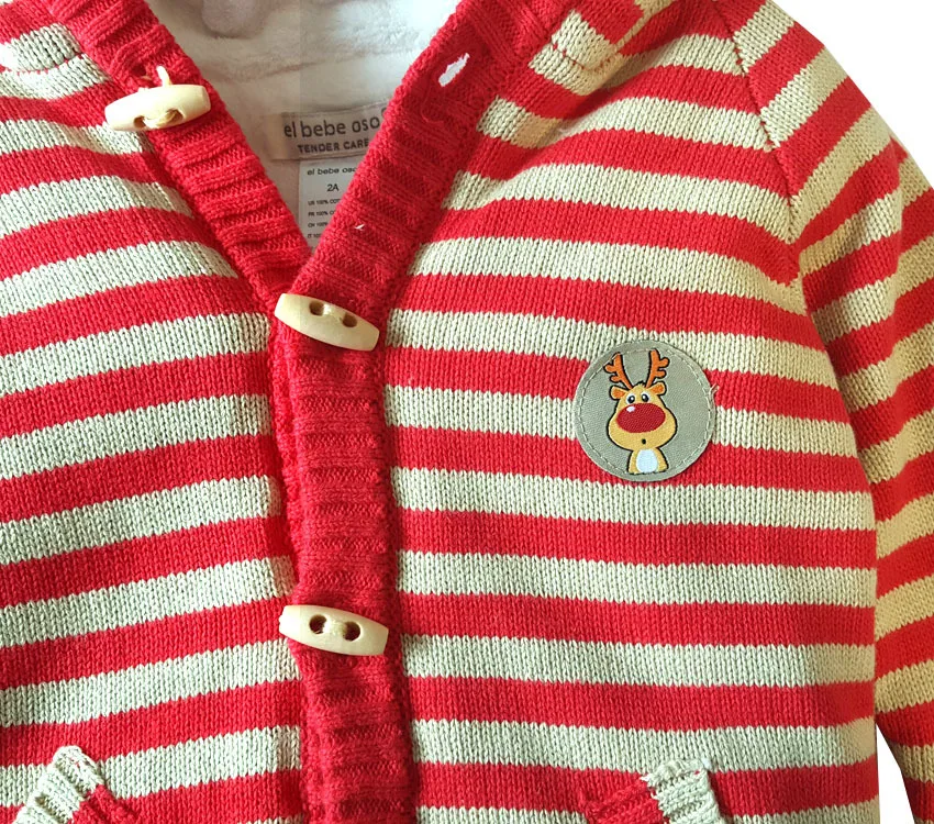 Children's Plus Velvet Sweater Baby Boy Girl Cotton Thicken Sweater Kids Thicken Warm Outdoor Coat Infant Sweater Wholesale