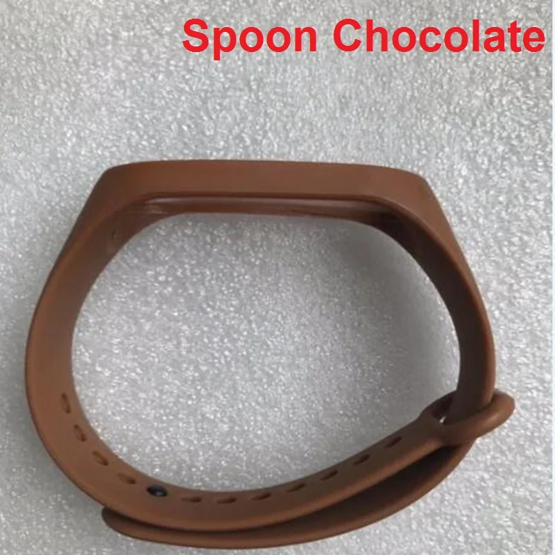 Spoon chocolate Браслет Mi Band 4 ремешок Mi Band 3 спортивный ремешок на запястье силиконовый браслет для браслета 3 группа 4 браслет Miband 3 4 ремешок - Цвет: Spoon chocolate