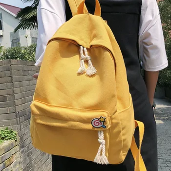 

JOYPESSIE Women Backpack Book Bag Knapsack Canvas Backpack Female leisure Black backpacks Cute girls School Bags