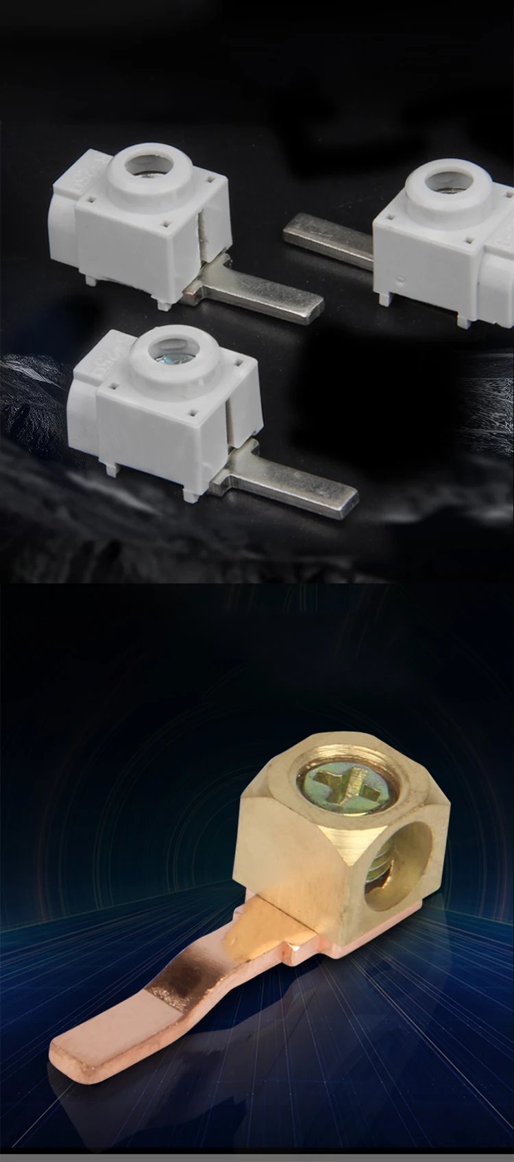 1 pieces C45 busbar terminal block 100A terminal block straight elbow busbar circuit breaker distribution box terminal block