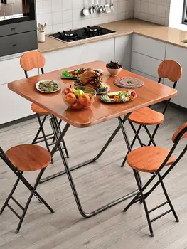 

Folding Table Table Small Household Round Table Table Table Portable Simple Table Simple Square Table