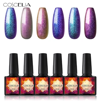 

COSCELIA UV Gel Nail Polish Kit Semi-Permanent With Chameleon Effect Temperature Varnish Change Gradient Gel All For Manicure