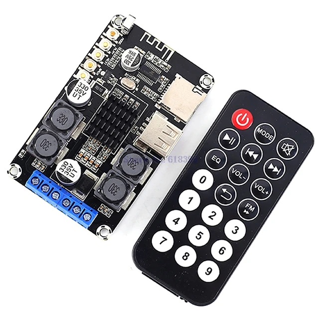 

A7-- Stereo For Aluetooth Power Digital Amplifier Board 50W+50W 12V 24V For Aluetooth Receiver Module Support TF Card U-Disk