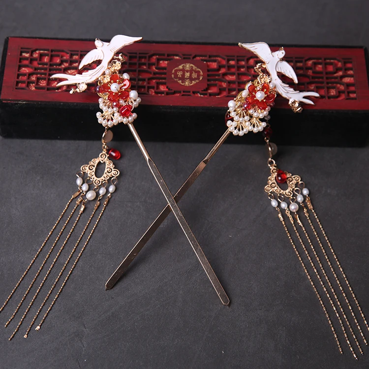 Skup Starożytności Hanfu Kanzashi nakrycia głowy klasyczny kwiatowy frędzel step shake do włosów spinki do włosów starożytnych Handwork ozdoba do włosów Cosplay