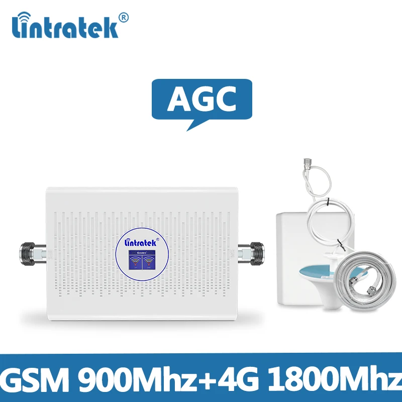 

Lintretek AGC 4G Signal Booster 1800Mhz GSM Repeater 900 1800 Ampli 4G 2G 70dB Signal Repeater GSM LTE DCS Dual Band