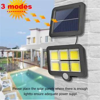 

120/100 LEDs Solar Wall lamp Wireless PIR Motion Sensor Solar Night light For Street Garden Patio Emergency Security Lighting 3