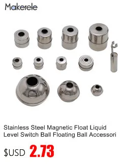 Магнитный поплавок из нержавеющей стали, переключатель уровня жидкости, шар, плавающий шар, аксессуары, датчик расхода воды, поплавковый шаровой переключатель