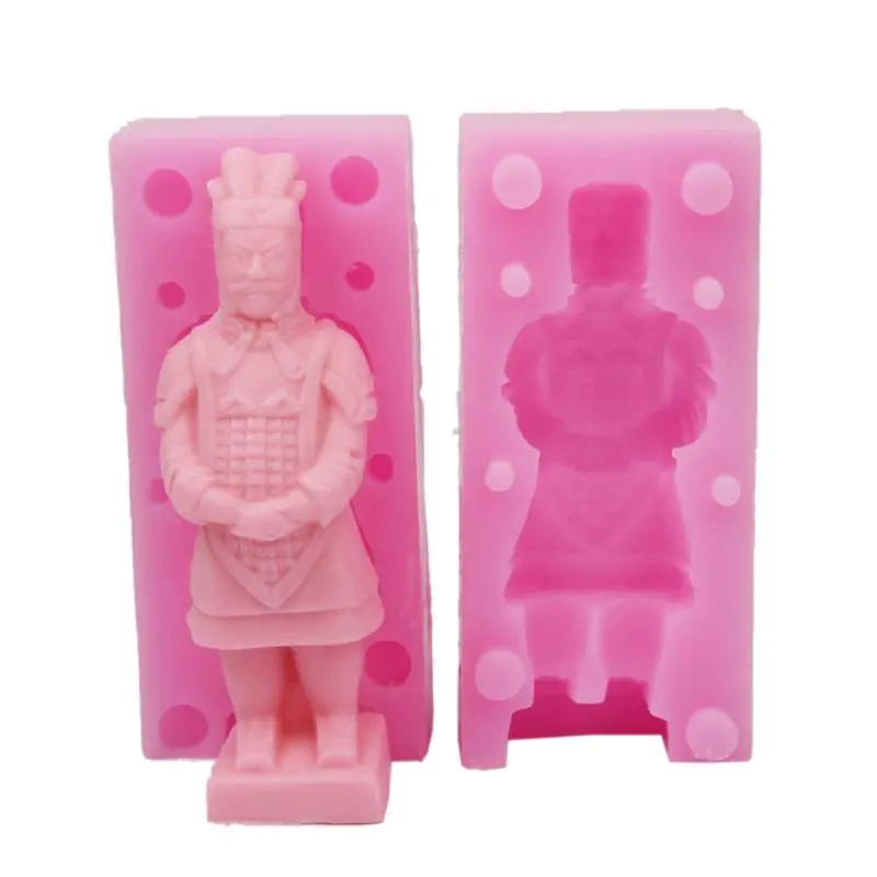 DIY Terra Cotta фигурки смолы Плесень мыло воск Китайский древний Миф Легенда воин силиконовые формы ювелирные изделия инструменты