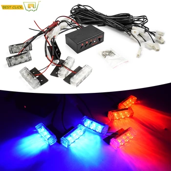 

12V LED traffic signal emergency warning flashing light Police Vehicle car Strobe Lights auto Front Grille flash lamp bar