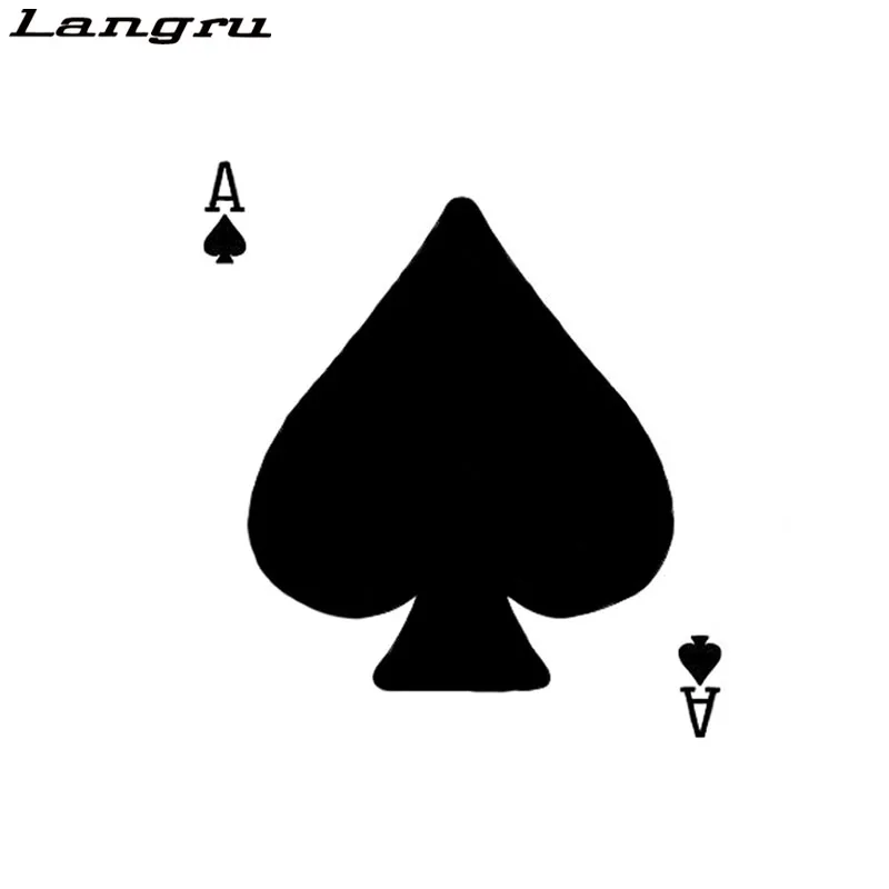 Langru мультфильм для покера Ace Of Spades стикер автомобиля высокое качество отделки
