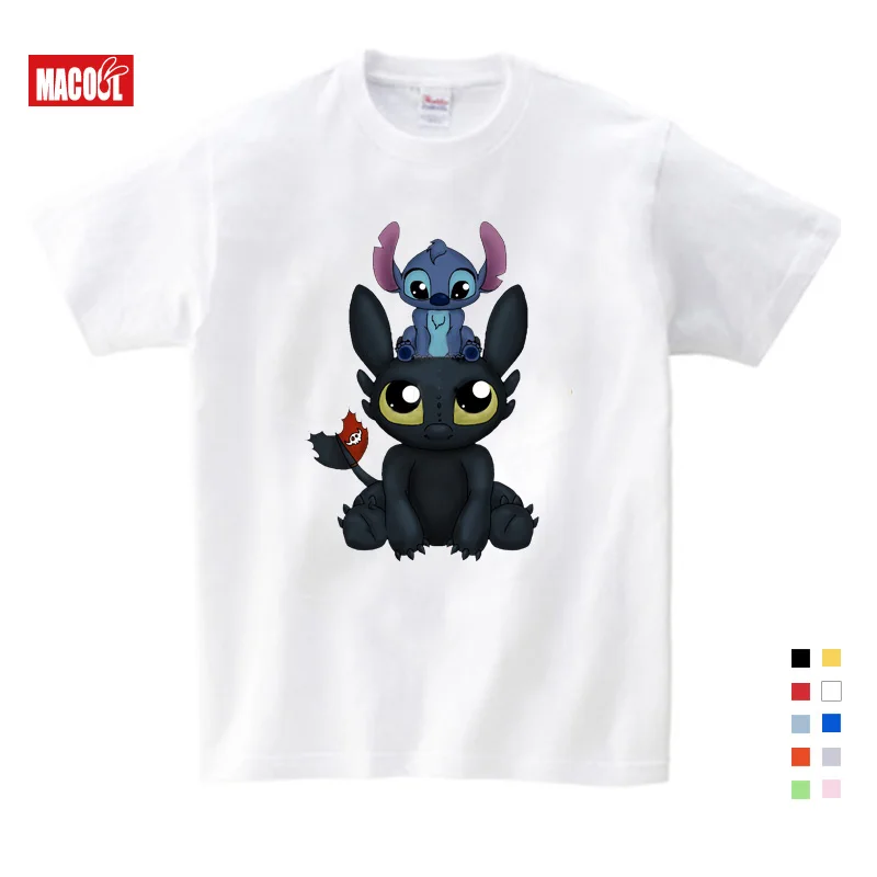 Kids T-shirt Детские толстовки с капюшоном, милые мужские топы, толстовки с капюшоном с изображением дракона, летняя серая одежда, хлопковые толстовки - Цвет: Kids T-shirt