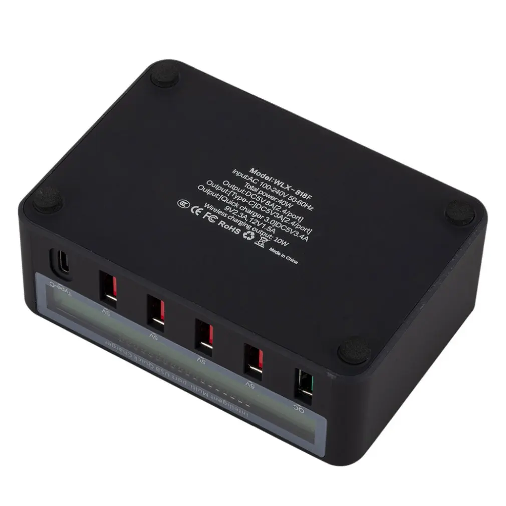 Быстрая зарядка многоразъемное Зарядное устройство USB несколько устройств зарядка 50 Вт смарт Быстрая зарядка USB зарядное устройство для iPhone для xiaomi