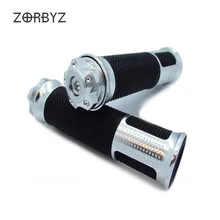 ZORBYZ мотоцикл 1 пара 7/" Алюминий ПВХ резиновые рукоятки рукоятка управления дроссельной заслонкой на руле ручки для Harley Yamaha Honda Kawasaki