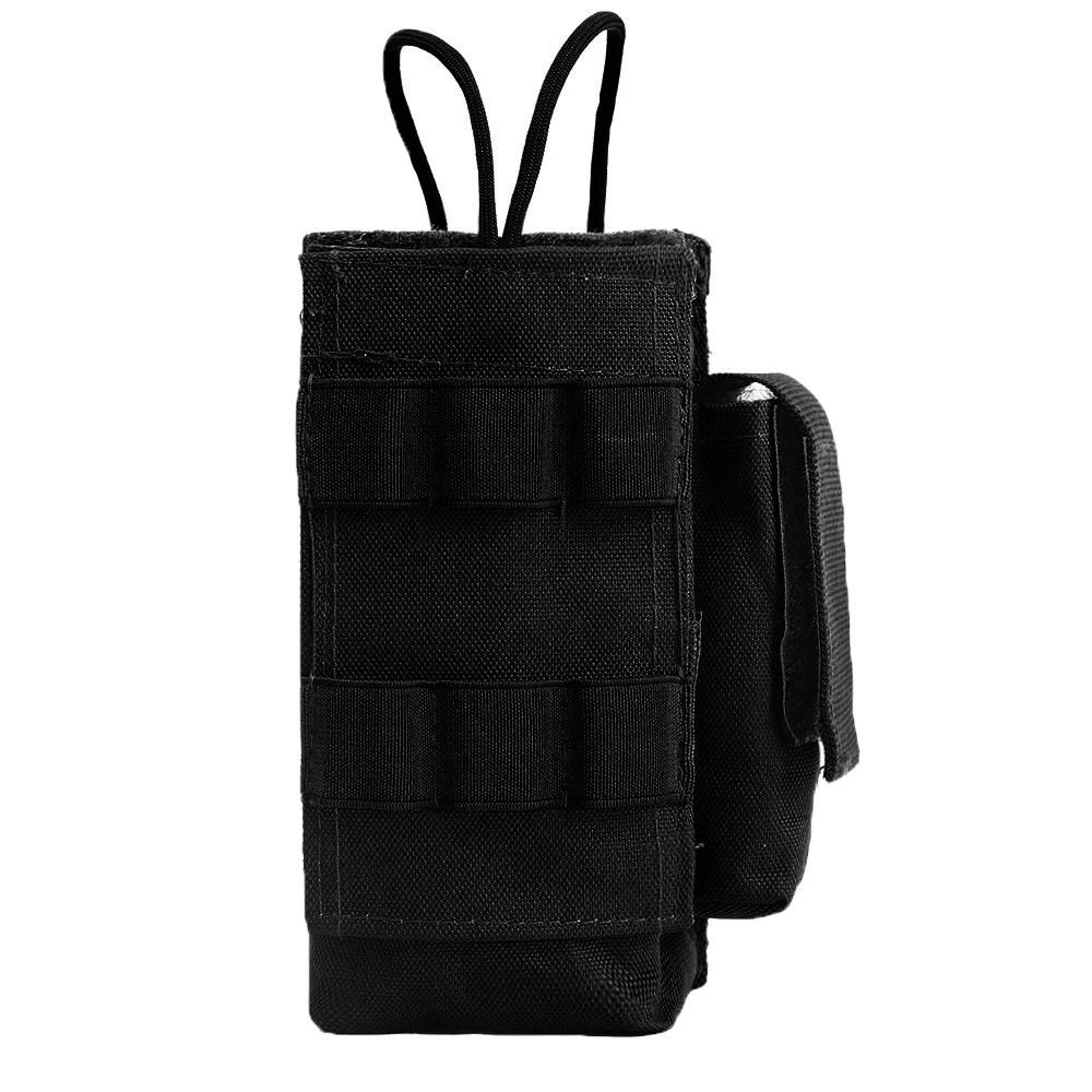 Black 600D тактический Molle Walkie Talkie сумка Военная Радио Чехол портативное переговорное устройство кобура Мужская поясная сумка для охоты стрельба - Цвет: Black