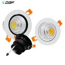[DBF] супер яркий Epistar COB светодиодный встраиваемый светильник 5 Вт 9 Вт 12 Вт 3000 К/4000 к/6000 К Светодиодный точечный потолочный светильник AC110/220 В