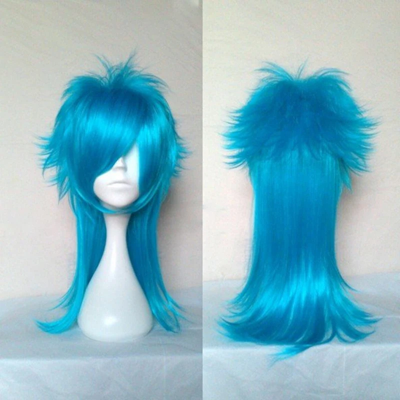 HAIRJOY драматического убийцы DMMD серагаки Аоба косплей костюм вечерние парик два тона синий Ombre синтетические волосы