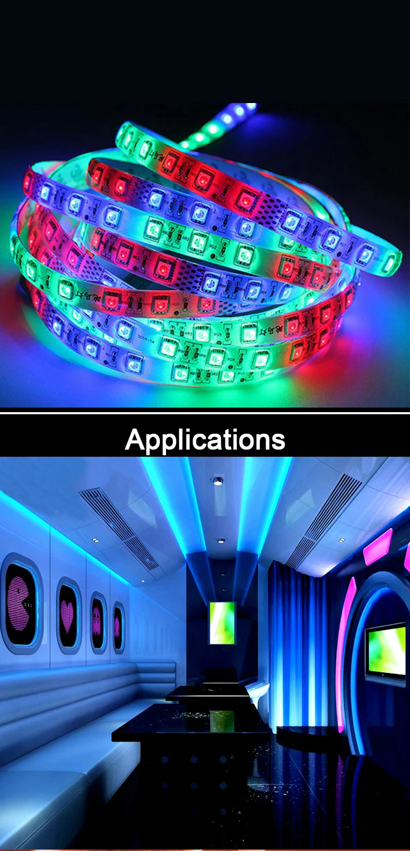 Цветная(RGB гибкий светодиодный лента м, 2 м, 3 м, 5 м водонепроницаемый Диодная лента 2835 5050 12v светильник с пультом дистанционного управления для домашнего декора