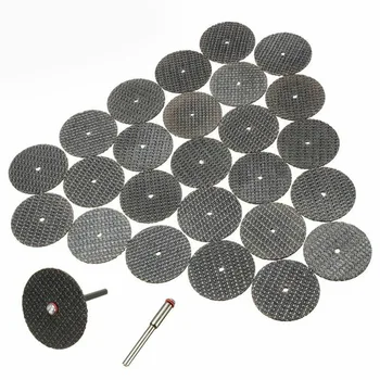 

25pcs/Set 32mm Cutting Disc Cut-off Wheel + 1pcs 3.0mm Connecting Rods For Thin Wood Plastic And Ceramics