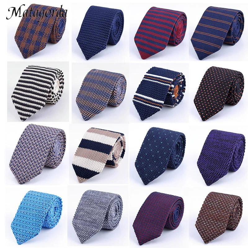 

New Skinny Knitted Tie Casual Necktie Groomsmen Wedding Necktie 6 Cm Skinny Tie Gravatas Cravats Accessories Gifts for Men