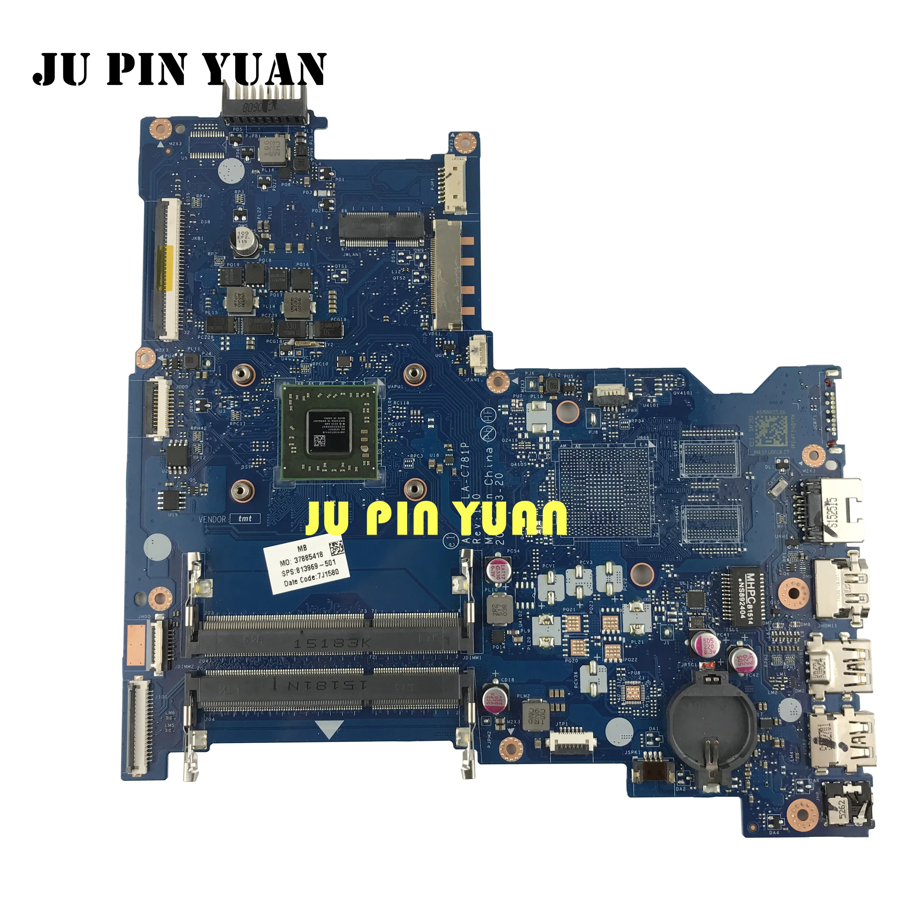 813969 001 501 ABL51 для ноутбука HP 15 AF материнская плата модель 100% полностью