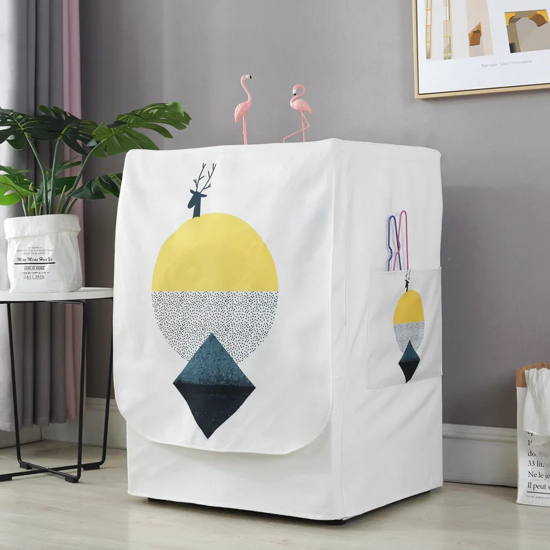 Водонепроницаемый чехол с геометрическим рисунком для стиральной машины