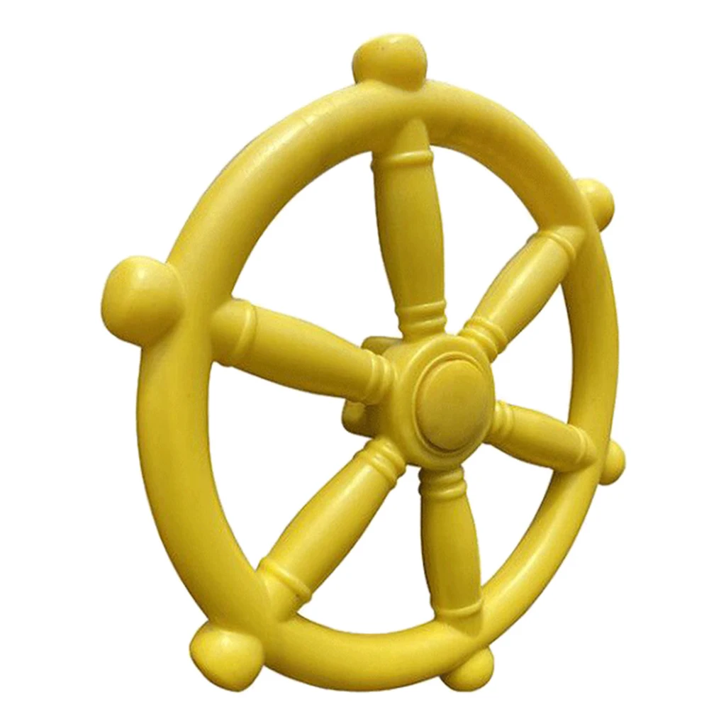 Kids Steering Wheel Toy - 10 Inch Realistic Playground Wheel, 360° Rotating PE Plastic For Swing Or Pirate Ship