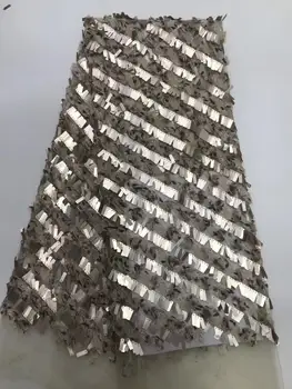 

on sale newest nigerian sequin lace French net lace fabric African sequins lace embroidery tulle lace fabric for party dress
