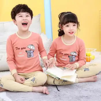 

2020 New Baby Kids Pajamas Sets Cotton Long Sleeved Tshirt+pant Cartoon Children's Pajamas Boys Clothes Autumn Sleepwear Pyjamas