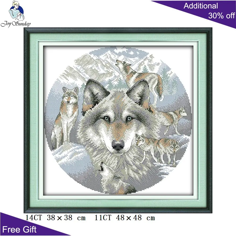 Домашний декор Joy Sunday Wolf D064D086D207D309D311 белой березы волка партнеры дух воющего
