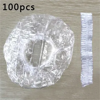 

Waterproof Shower Cap Hotel Bath Hat Solid Color One Off Elastic Bathing Cap Bathroom Accessories for Women Men