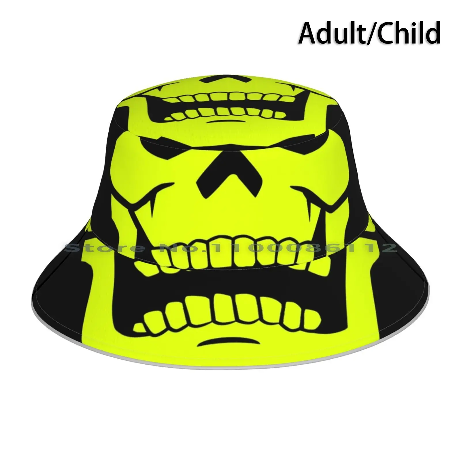 Glow Skely Bucket Hat Sun Cap Heman Masters Of The Universe Skeletor Motu Skull Foldable Outdoor Fisherman Hat