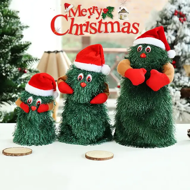 Funny Rotating Christmas Tree Music Dancing Singing Christmas Tree Dolls Santa Claus Toys For Home Decoration New Year Gifts 6