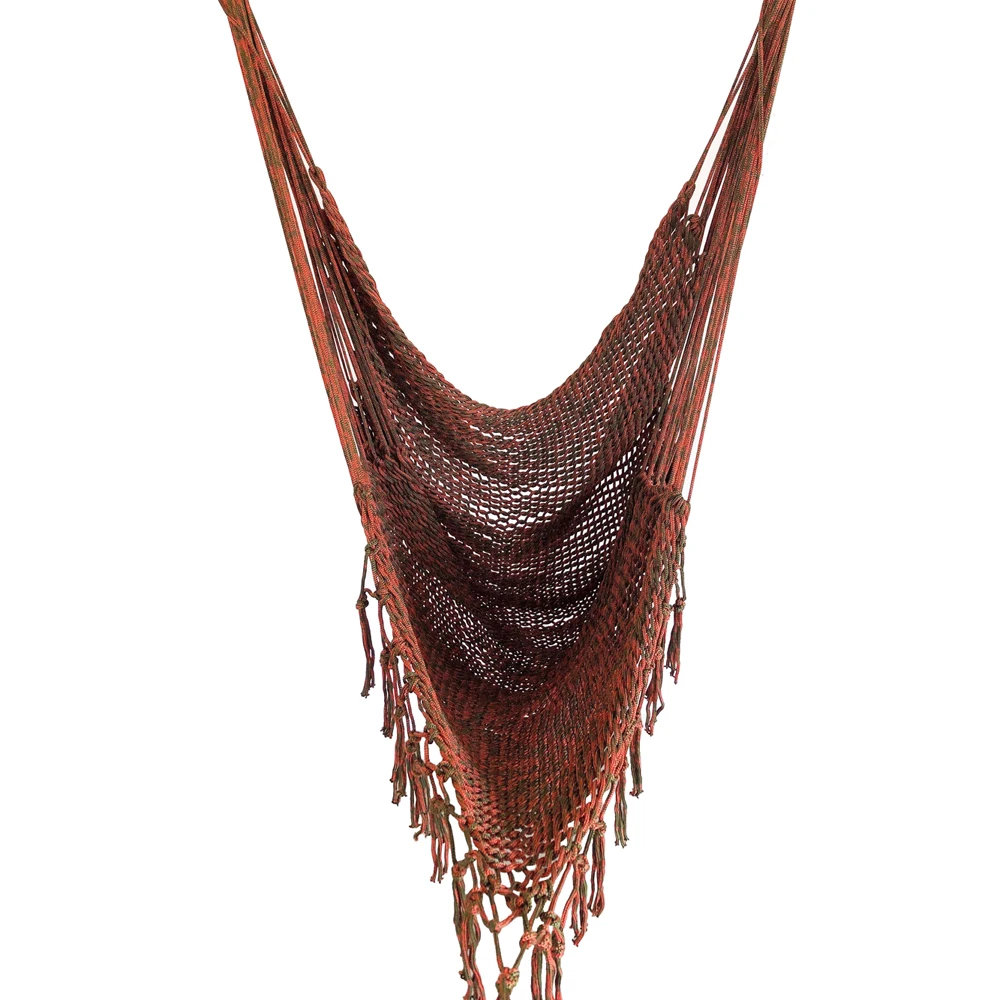 2019 New Handmade Knitted Hanging Hammock Outdoor Indoor Kids Adult Net Hanging Chair Easy Storage 2