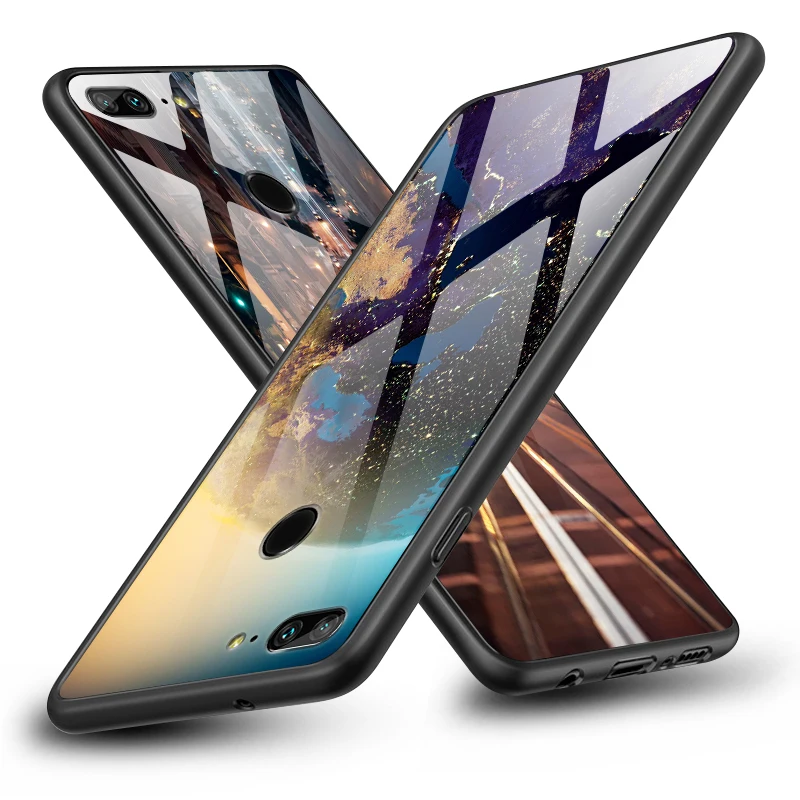 Телефонные чехлы для Huawei Honor 6X 7A 7C 7X 8X 8A 9 облегченное закаленное стекло крышка Y6 Y9 Y7 премьер-профессионал Magic2 противоударный корпус