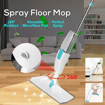 

360 Degree Spray Floor Mop Microfiber Spray Mop Pads Cleaner Starter Kit for Wood Marble Tile Cement Floor clean tools