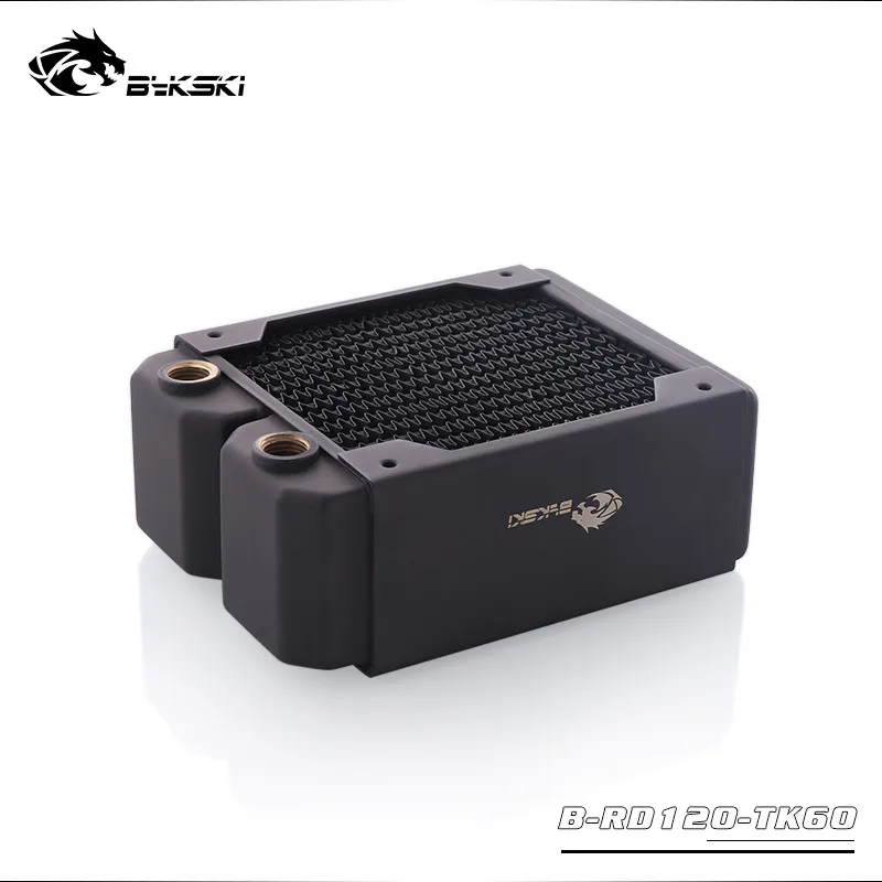 Günstig Bykski Wasser Kühlung Kupfer Kühlkörper Fall Kalten Reihe Heizkörper 60mm Dicke Für 120*120mm Fans B RD120  240 360 TK60