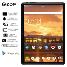 BDF – tablette Pc Android 2021 de 10 pouces, Octa Core, 2 go/32 go, avec écran IPS, Google Play, réseau 4G, appels téléphoniques, SC9863A, nouvelle collection 9.0