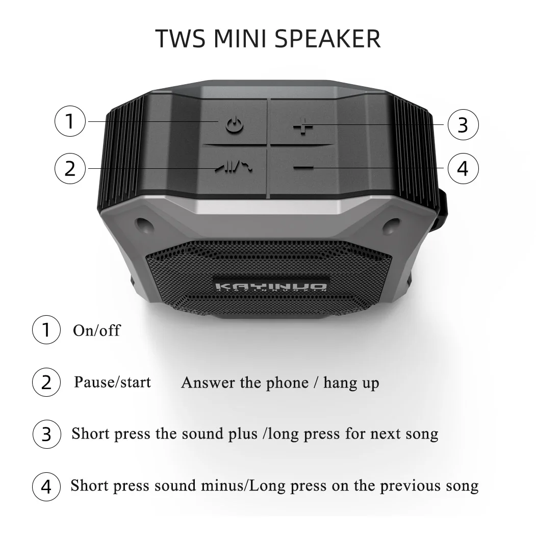 KAYINUO портативный мощный bluetooth динамик водонепроницаемый с микрофоном IPX7 TWS bluetooth беспроводные колонки басовый звуковой ящик AUX TF