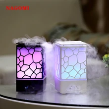 Best Offers Air Humidifier Mist Maker 200ML Aroma Essential Oil Diffuser Water Cube Humidifier Ultrasonic Colorful Night Light Office Home