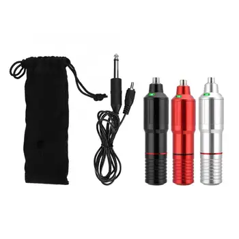 

3 Colors Tattoo Pen Tattoo Machine Tattoo Machine RCA Interface Powerful Motor Liner & Shader Tattoo Pen with LED Light