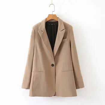 

2020 autumn women fashion suit blazer Korean A buckle pocket buttons office lady work outwear solid coats free shipping