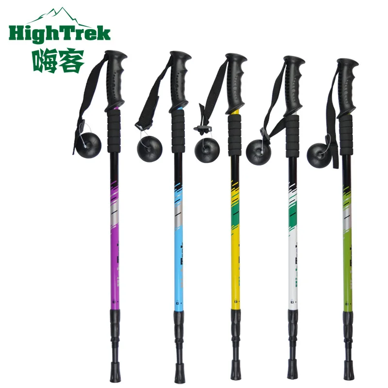 [Европейский большой бренд бизнес] Привет от hightrek трехсекционный открытый альпеншток тростника палочка
